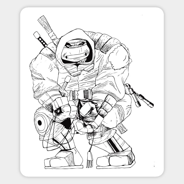 TMNT The Last Ronin Line Art Sticker by Total Bummer